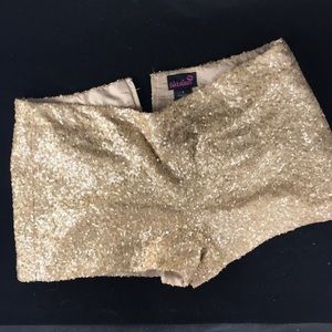 COPY - Gold Sequin Party shorts SZ 9